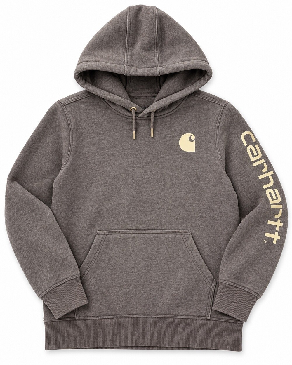 Carhartt Women’s Relaxed Fit Logo Hoodie Size Medium Mauve Gray Pullover